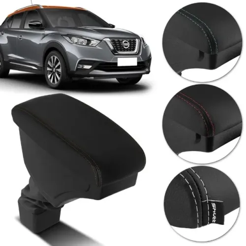 Apoio de Braço Nissan Kicks 2016 - Preto C/ Linha Preta - N500735