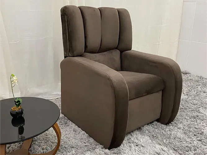 Poltrona Reclinável Marrom Premium Poltrona do Papai a443