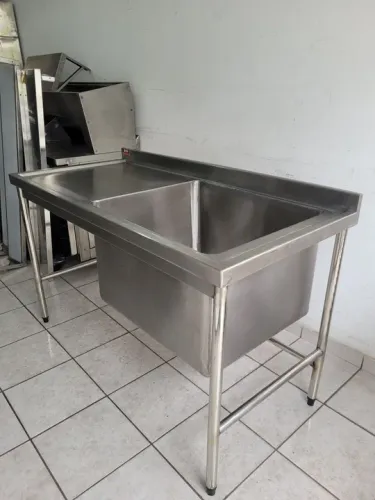 Pia tanque Industrial em Aço Inox