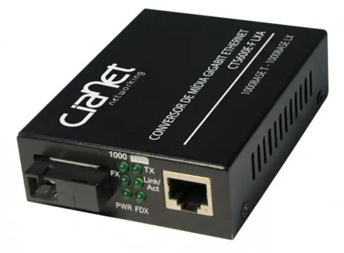 Cianet Conversor De Mídia Monomodo Gigabit 20km