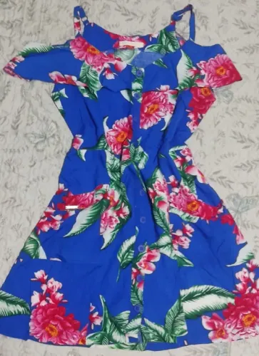 Vestido Floral Azul - Rosa Milliossi