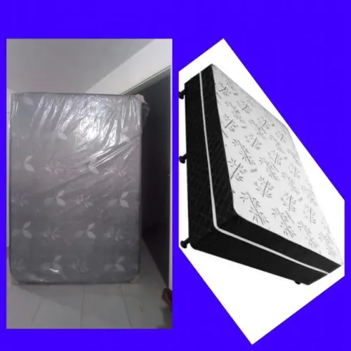 CAMA DE CASAL COM ESTOFADO EMBUTIDO