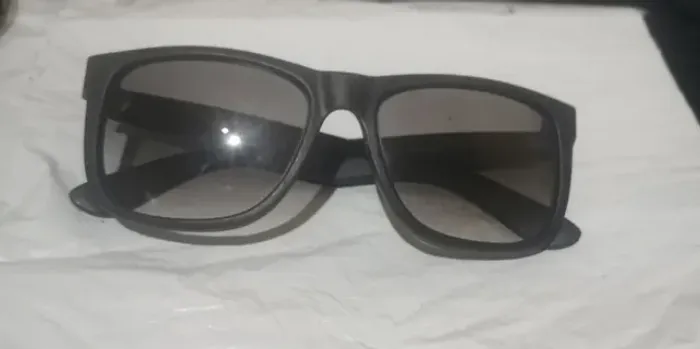 Óculos de sol ray ban 4166l justin 601/8g 55 16 polarizado osco preto original 