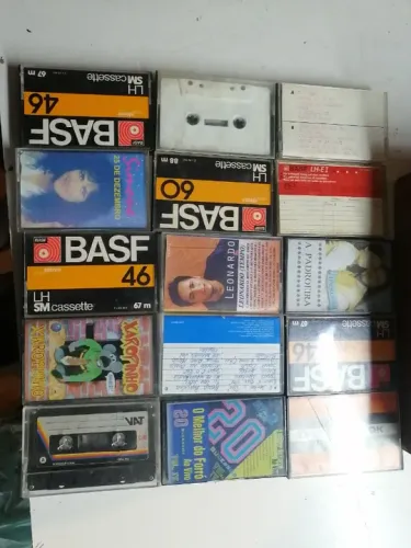 lote 25 fitas cassete de audio pra regravar 