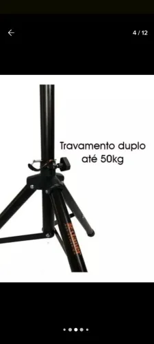 Tripé para Som/Caixa de Som - Trava Dupla - Até 50kg - 1,20m de altura