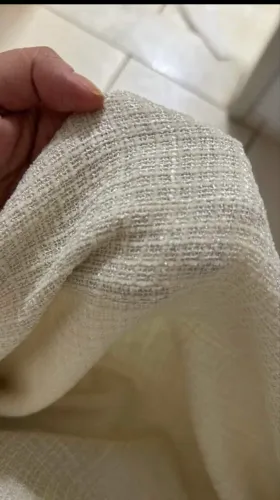 Vestido off white tecido tweed (M)