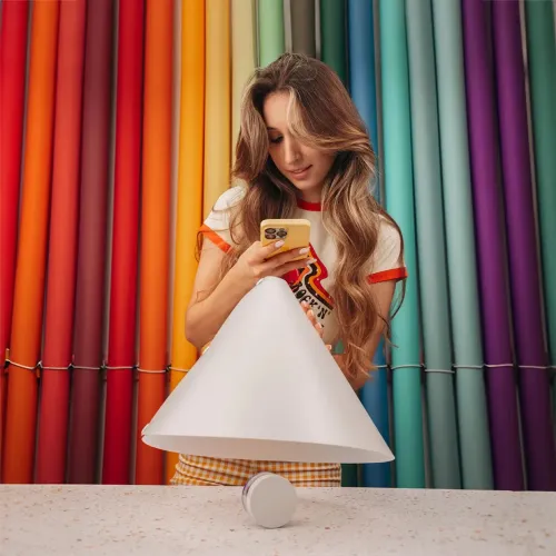 Cone difusor para fotografia de produtos 