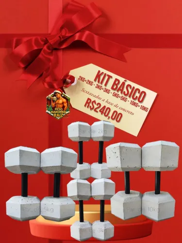Halteres Kit Básico - 4 Pares (2+2/3+3/5+5 e 10+10kg) Retirada Rua Pedro Afonso 310 SA