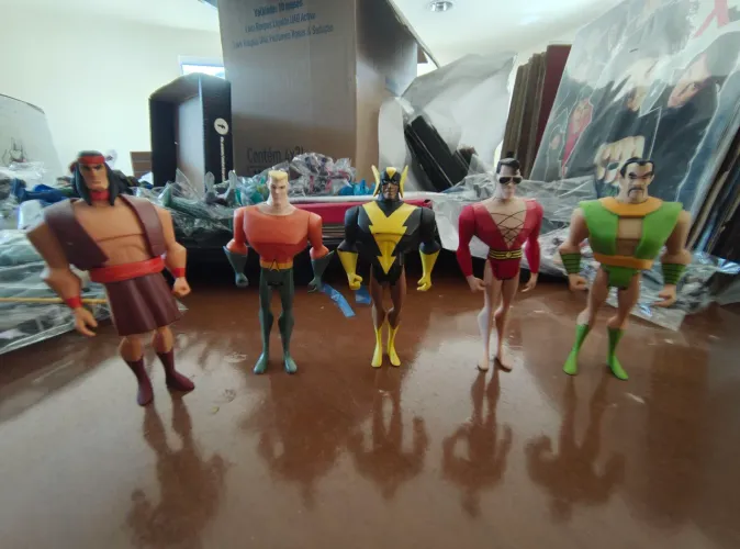 Superamigos Homem Borracha Black Vulcan Chef Apache Samurai Aquaman Liga da Justiça