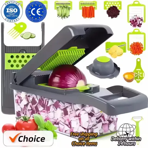 Multifuncional 16 em 1 Picador e Fatiador de Alimentos Cortes de Vegetais Para Cozinha