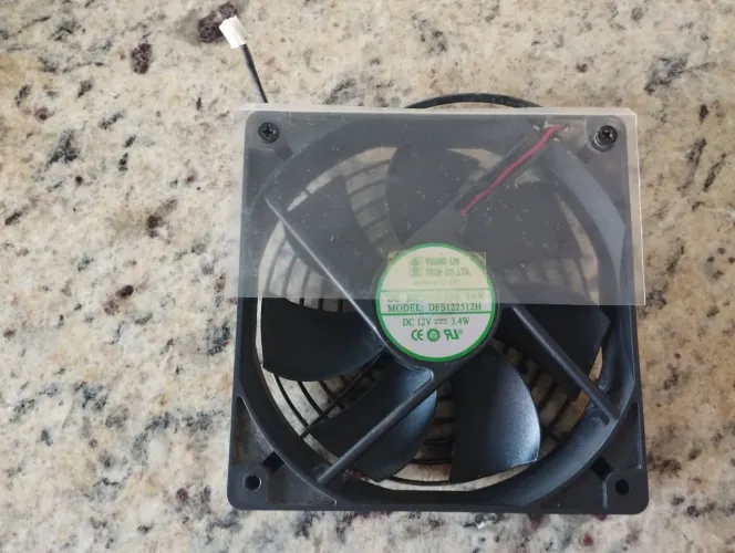 Ventoinha de fonte real ou desktop. DFS122512H 12 polegadas