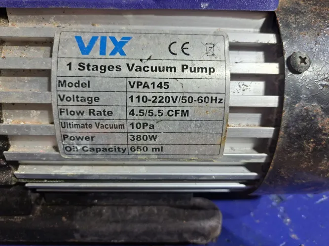 Bomba de Vácuo VIX 1 Estágio - 10Pa - 380W