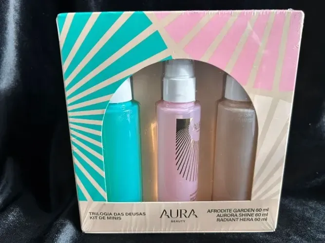 kit mini body splash - trilogia das deusas - aura beauty 60ml