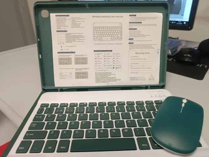 Capa + teclado + Mouse para iPad ou Tablet de 10'2 