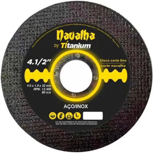 DISCO CORTE FINO NAVALHA 4.1/2" X 1,0 X 7/8