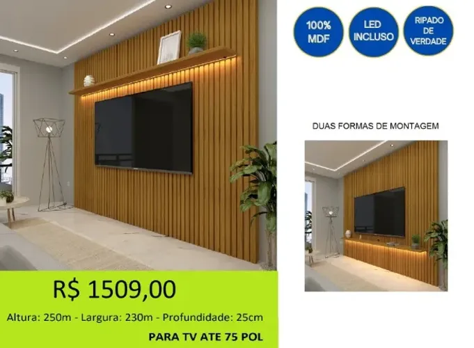 PAINEL RIPADO 100% MDF