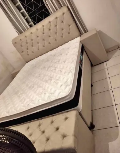 Cama Box Casal com Cabeceira Estofada