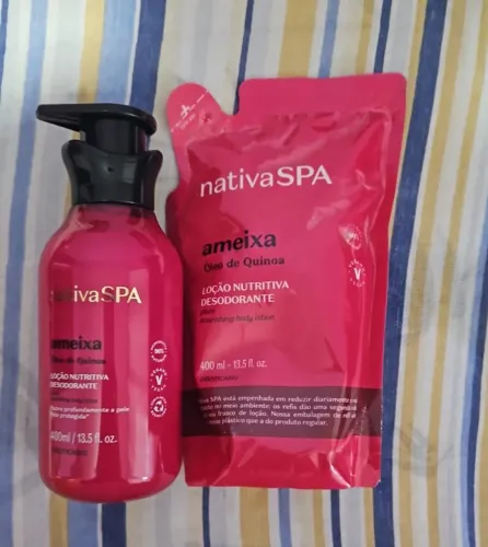 Combo Nativa Spa Ameixa: Loção Corporal 400ml + Refil 400ml