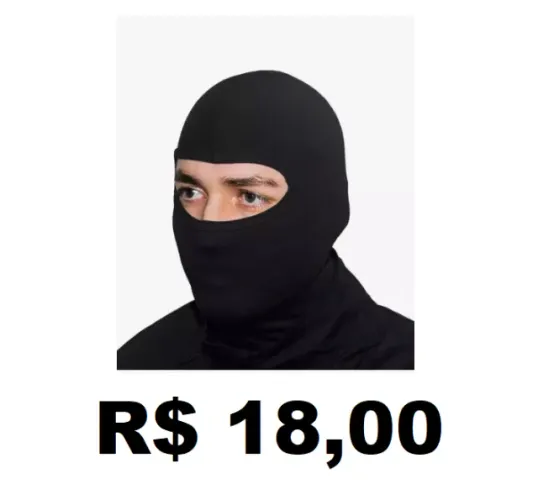Balaclava Protege sol e frio poliéster