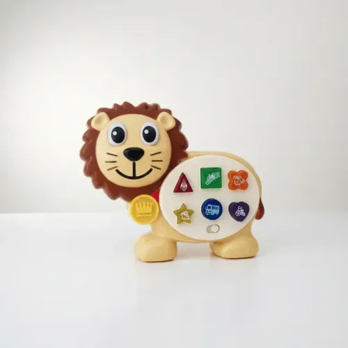 Leão Musical Com Luzes Sons Educativo Interativo Para Bebês