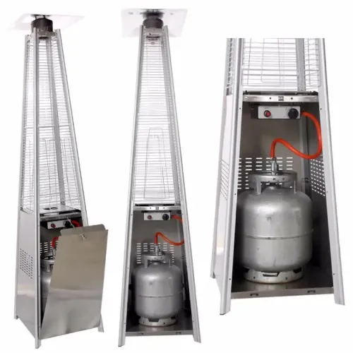 Aquecedor Externo Aço Inox a Gás Quartzo Pirâmide Com Capa - Novo na caixa