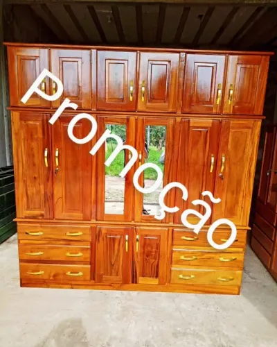 Guarda roupa de casal com espelho - novo 