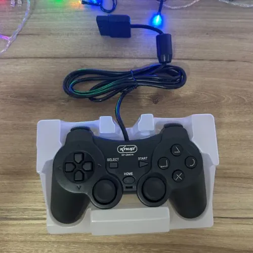 CONTROLE DE PS2 COM FIO NOVO NA CAIXA - FAÇO ENTREGA