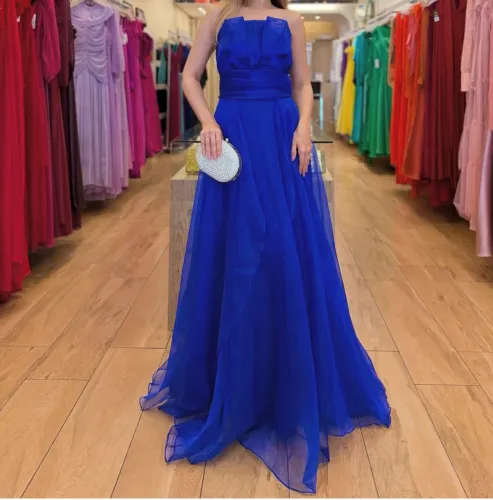 VESTIDO AZUL ROYAL PARA FESTAS / FORMATURA / CASAMENTOS / ANIVERSARIO DE 15 ANOS