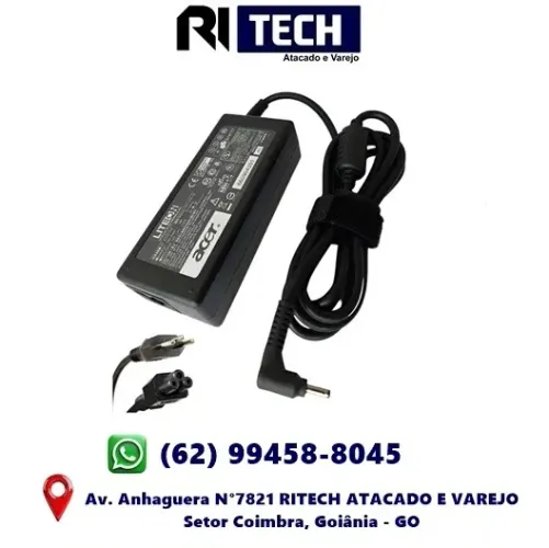 Fonte Carregador Acer Ultra 19V 3.42A Compatível Acer Aspire 5 A515-55-Atacado e Varejo