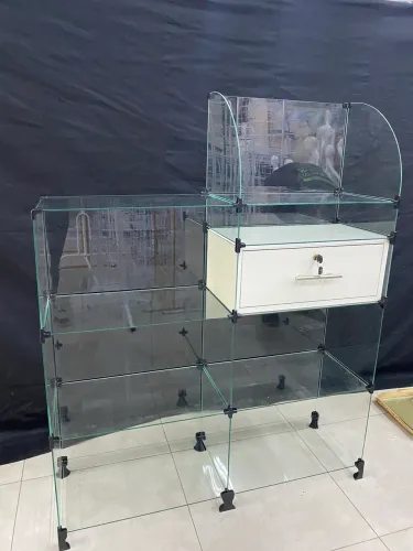 Balcão em Vidro Modulado com gaveta de MDF 1,00x1,30 