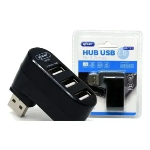  Hub Usb 3 Portas Pc Notebook Portátil Gira 180° Knup Hb-t82