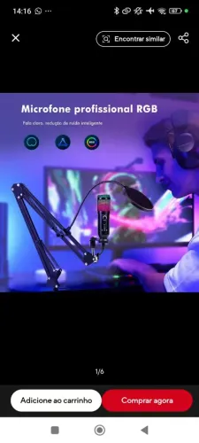 Microfone com braço articulado