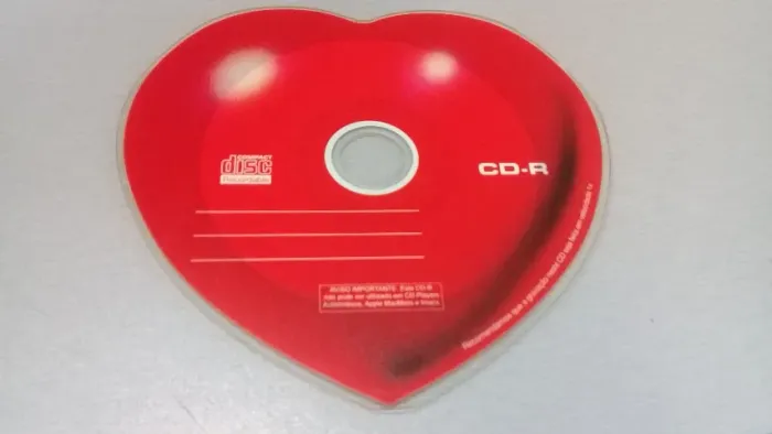 CD em forma de coração (Mídia Mini-CD Shape) pacote com 10