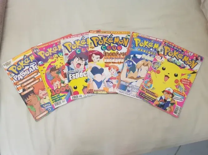 Revistas Pokémon Clube + Cartela de Adesivos Pôster