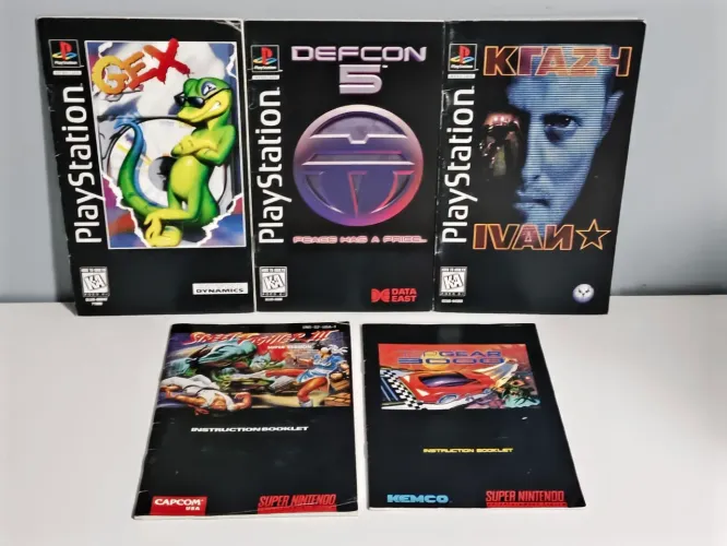 Manuais Originais - PlayStation 1 e Super Nintendo | Lote | Colecionadores | Coleção
