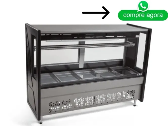 Balcão de Carne 1,75M Polar Preto 127/220v Novo