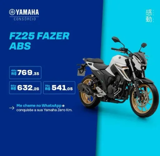 Consórcio Yamaha - Sua moto fácil ! parcelas a partir de R$ 541,05