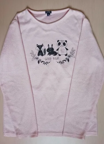 Blusa em Fleece Rosa Infantil Coleção de Outono Inverno Kiabi