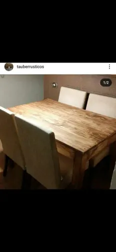 Promoção Mesa de Jantar de Madeira Rústica