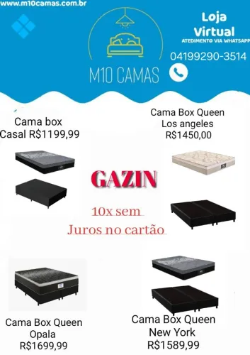Cama box # molas # casal # solteiro # Queen # 10x sem juros no cartão 