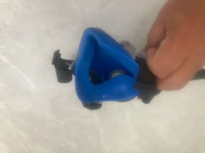 Máscara respiratória semi facial com filtro duplo reutilizável
