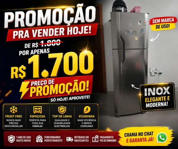 VENDO GELADEIRA ELECTROLUX 431L INOX MODELO NOVO 