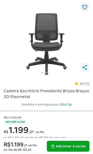 Cadeira tela presidente 