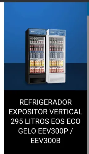 Geladeira expositora p bebidas em geral 300 litros 220v nova c garantia de fabrica