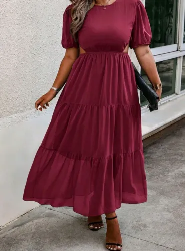 Vestido vinho plus size
