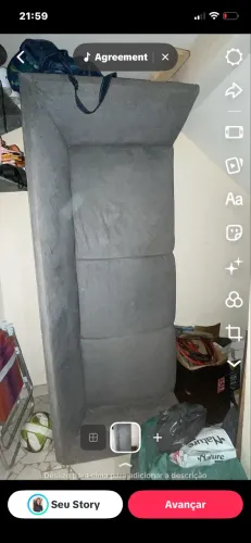 Rack com painel e sofá de canto usado