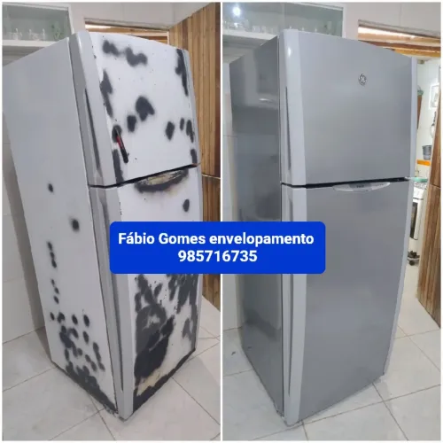Envelopamento profissional de geladeira