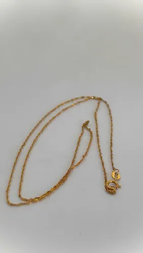 Corrente trançada de ouro 750