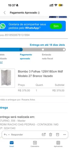 Biombo divisor de ambiente mdf
