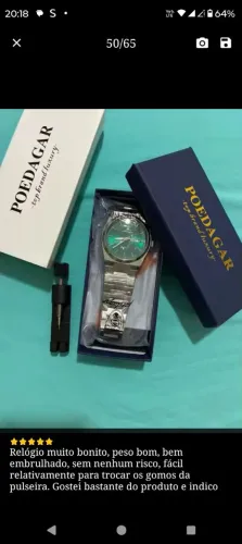 Relógio poedagar aço inoxidável 